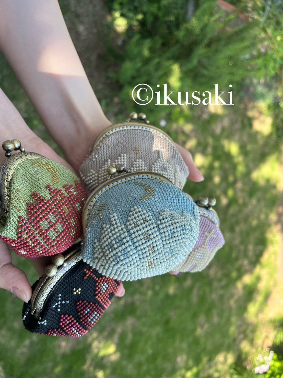 【手作りキット】ikusaki 日柳佐貴子・山本いく子 スクエアがま口 街並