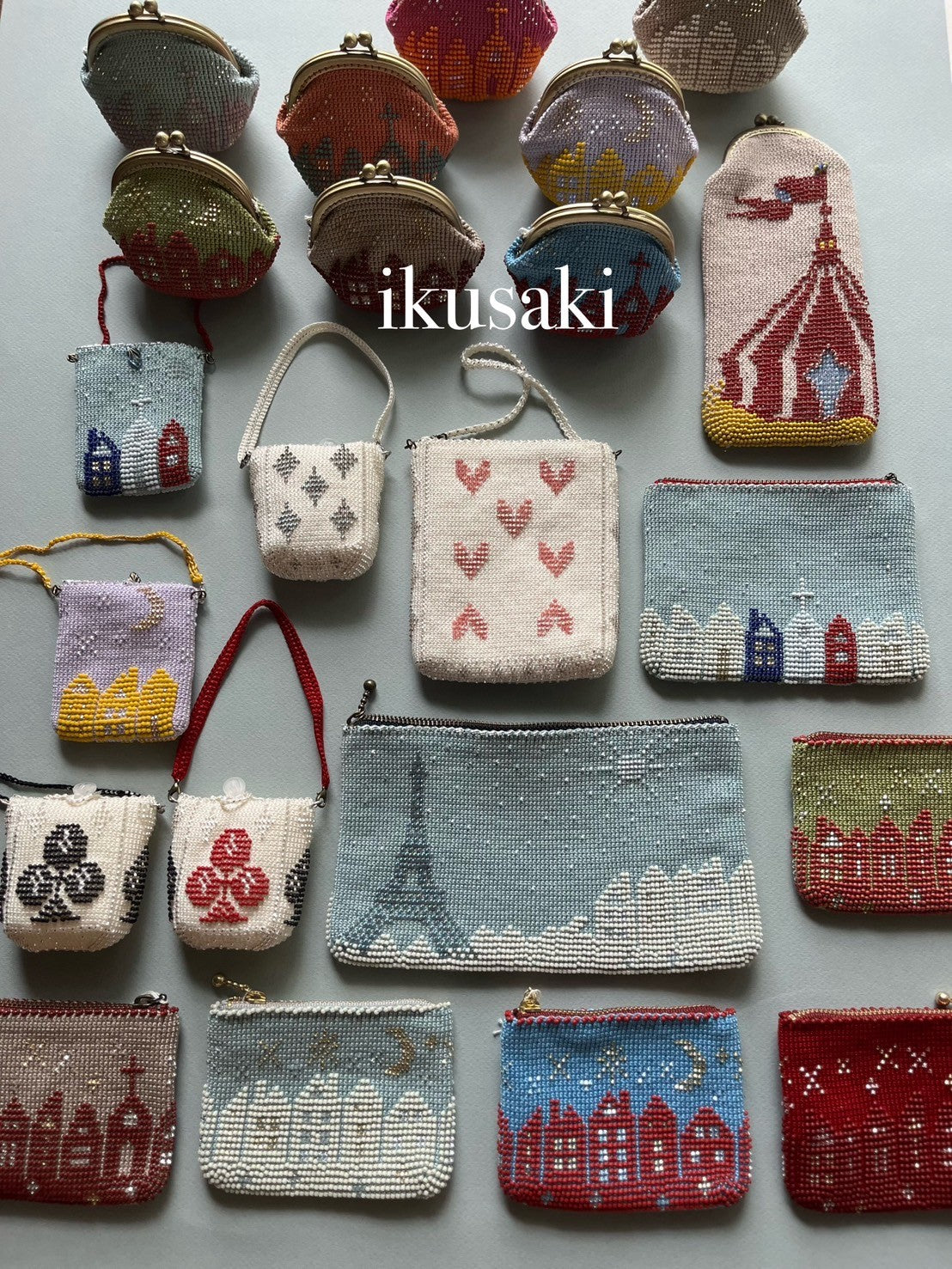 【手作りキット】 ikusaki 日柳佐貴子・山本いく子 巴里の街並みシリーズ miniminiポーチ