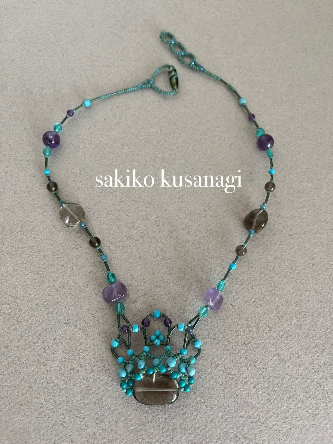 【手作りキット】日柳 佐貴子 Sakiko Kusanagi ターコイズクラウンネックレス