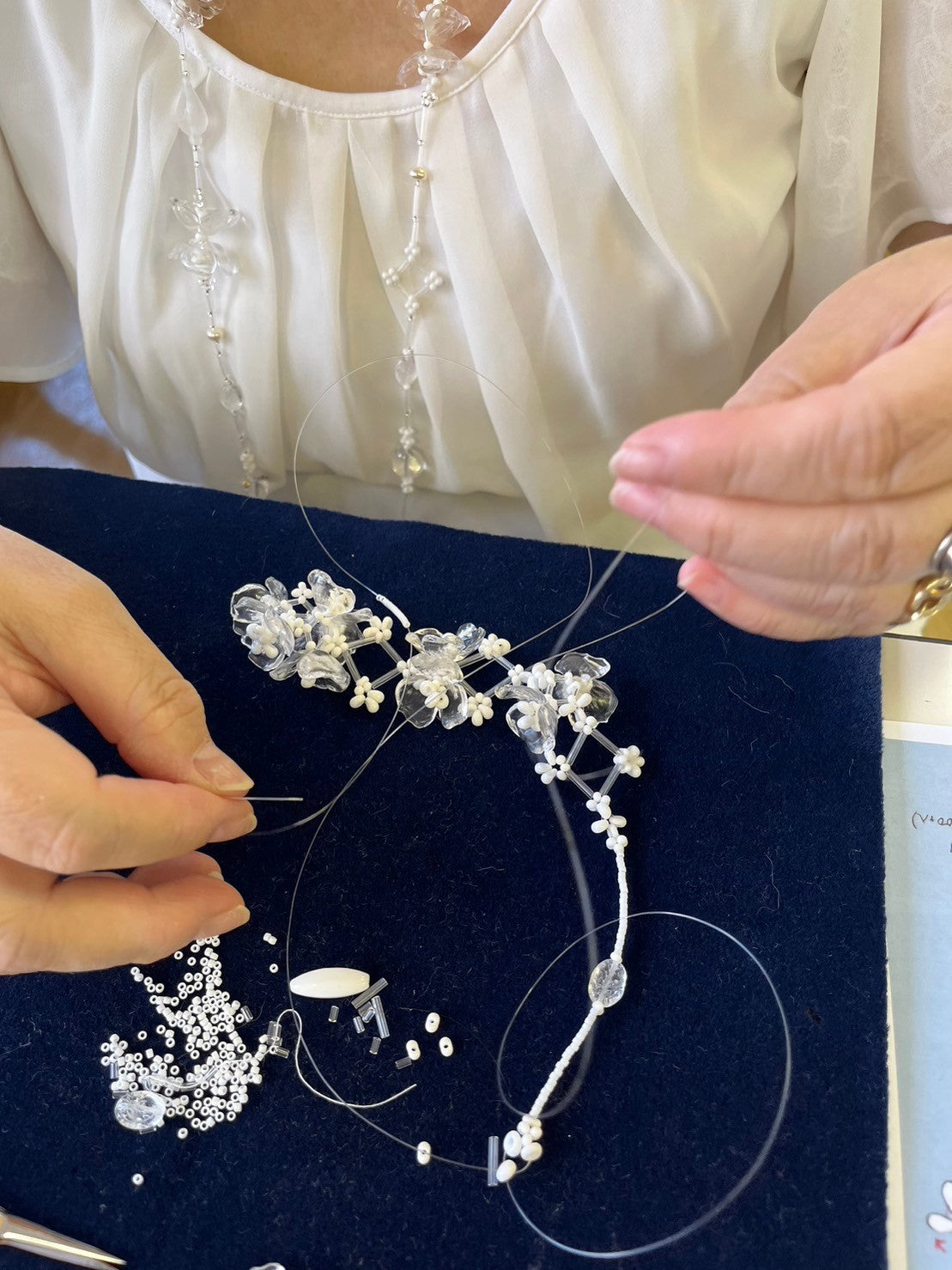 【手作りキット】日柳 佐貴子 Sakiko Kusanagi 水の花ネックレス