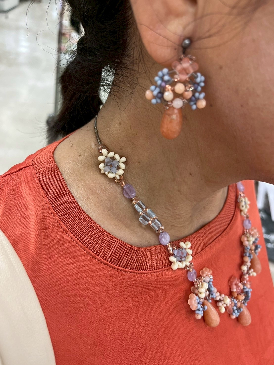 【手作りキット】日柳 佐貴子 Sakiko Kusanagi 蕾のネックレス、ブレスレット、リング
