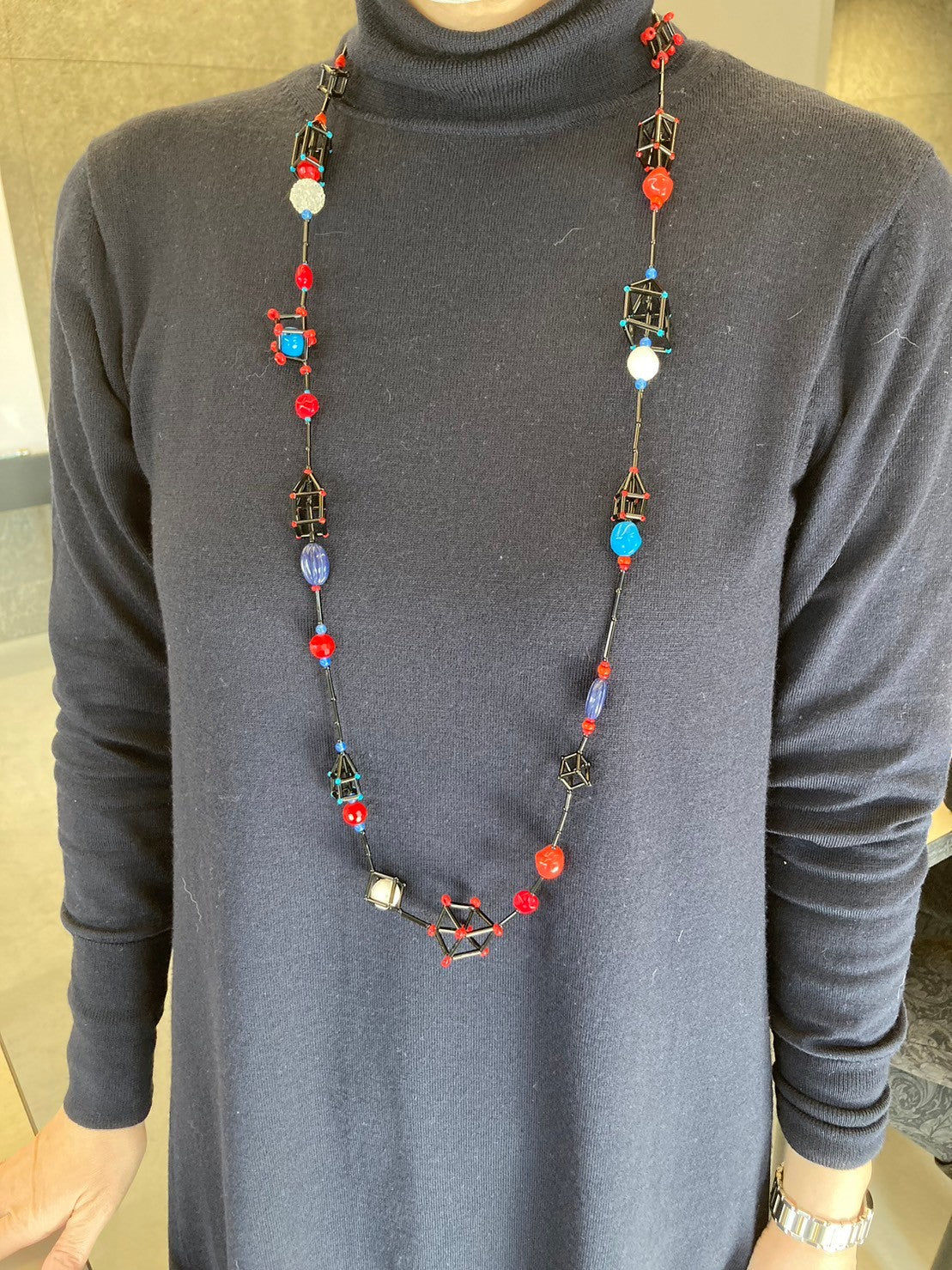 【手作りキット】日柳 佐貴子 Sakiko Kusanagi Tiny house long necklace II