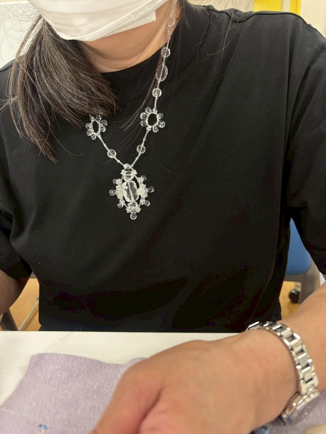 【手作りキット】日柳 佐貴子 Sakiko Kusanagi Ice Necklace、Ice Ring、アイスフラワーピアス