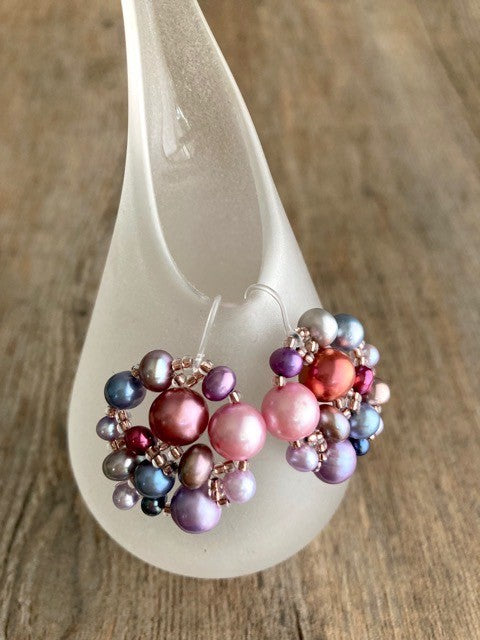 【手作りキット】日柳 佐貴子 Sakiko Kusanagi シャボンパールピアス、イヤリング
