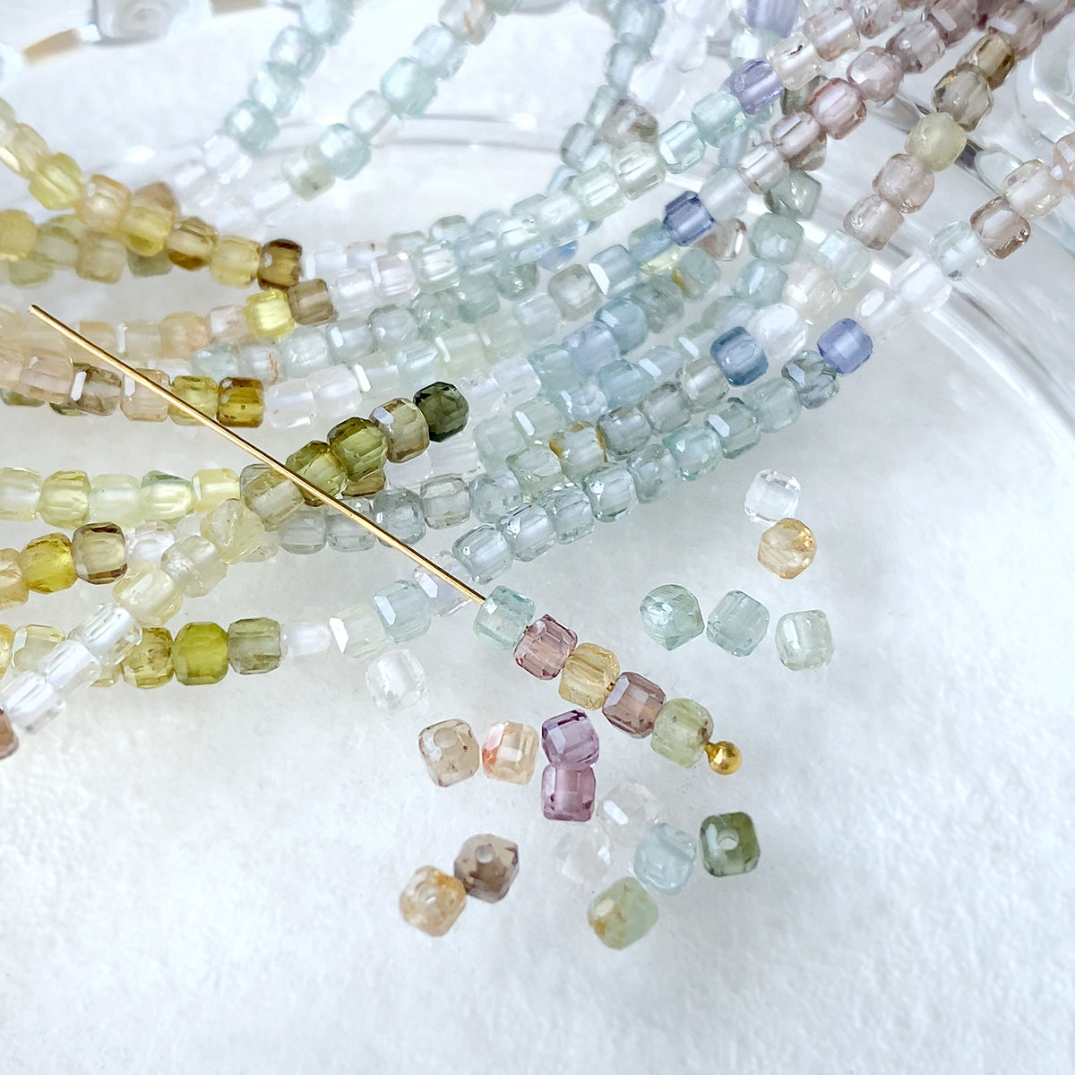 Zircon Multicolor (Cube Square Cut) Size: Approx. 2-2.5mm
