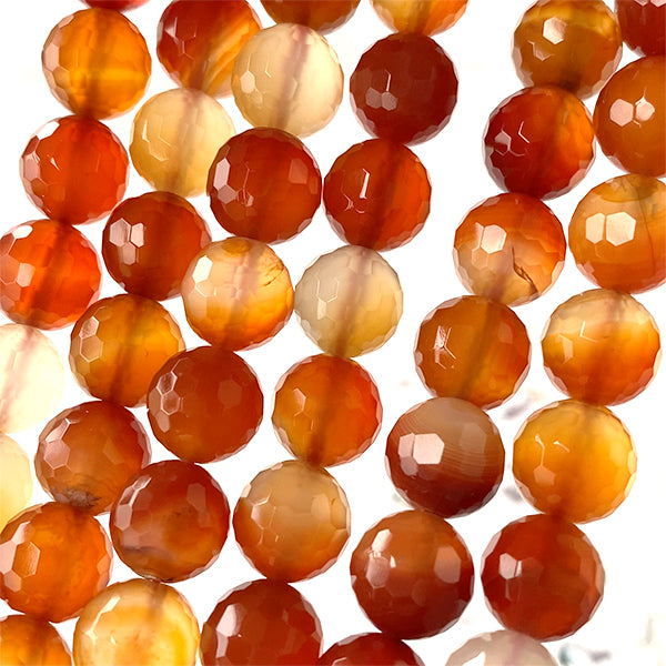 Carnelian (round cut) Size: approx. 10mm Hole diameter: approx. 0.6-0.7mm