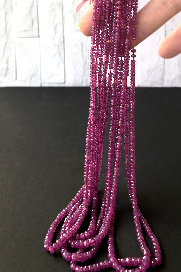 Ruby (button cut) Size approx. 1.8~2 x 2.4~4.3mm Hole diameter approx. 0.3~0.4mm