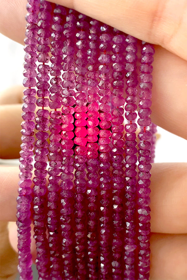 Ruby (button cut) Size approx. 1.8~2 x 2.4~4.3mm Hole diameter approx. 0.3~0.4mm