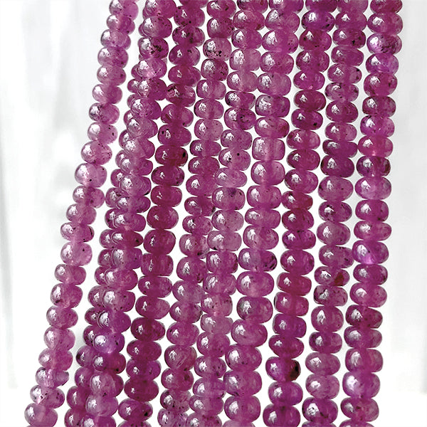 Ruby (button plain) Size approx. 2~2.5 x 2.5~4.5mm Hole diameter approx. 0.3~0.4mm