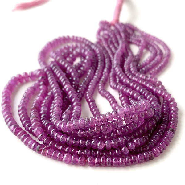 Ruby (button plain) Size approx. 2~2.5 x 2.5~4.5mm Hole diameter approx. 0.3~0.4mm