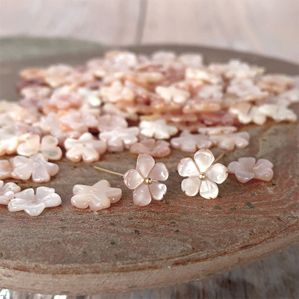 ピンクシェル (桜 さくら サクラ) 大きさ 約10mm 穴径 約0.8mm 1個