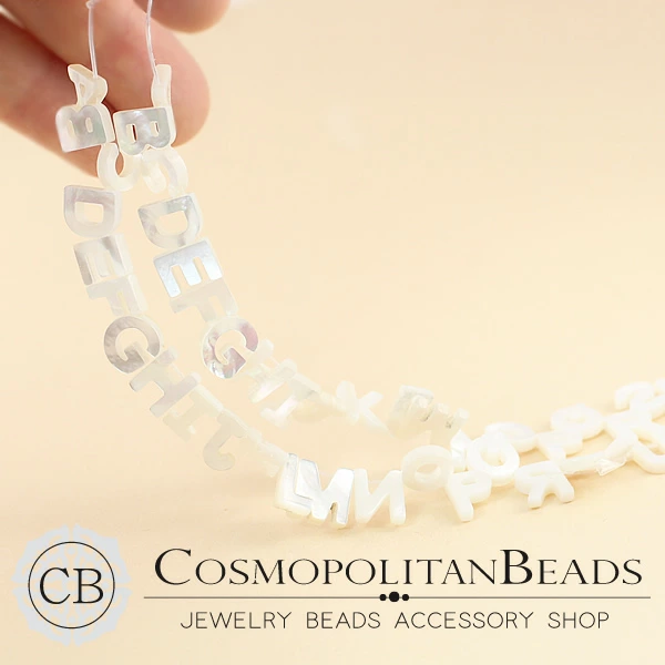 Shell Seashell Mother of Pearl (Alphabet Initial) N~Z Size Average Approx. 8×9mm Thickness Approx. 2.5mm Hole Diameter Approx. 0.7~0.8mm 1 piece