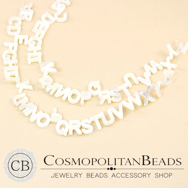 Shell Seashell Mother of Pearl (Alphabet Initial) N~Z Size Average Approx. 8×9mm Thickness Approx. 2.5mm Hole Diameter Approx. 0.7~0.8mm 1 piece