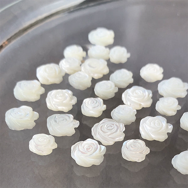 イングリッシュローズ (両面彫刻) 穴径 約0.7mm 1個