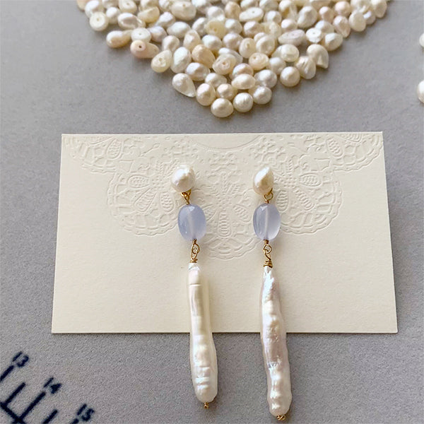 淡水パール (バロック) 片穴タイプ 大きさ 約5~6×5~8mm 穴径 約0.6~0.7mm 10個