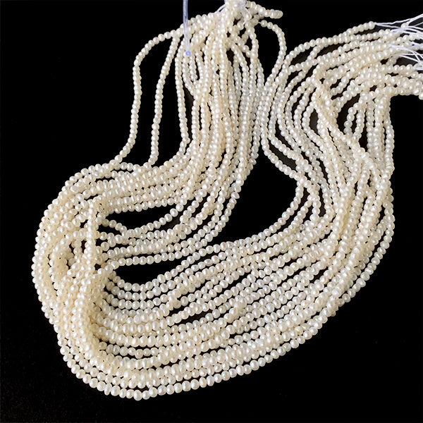 【淡水パール】 (ポテト) 大きさ 約2~2.5×2.5~2.8mm 穴径 約0.4~0.5mm