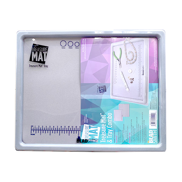 BEADSMITH Bead Smith Bead Tray & Bead Mat Large Size External Dimensions Approx. 40 x 32.3 mm Internal Dimensions Approx. 35.6 x 27.9 mm 1 set