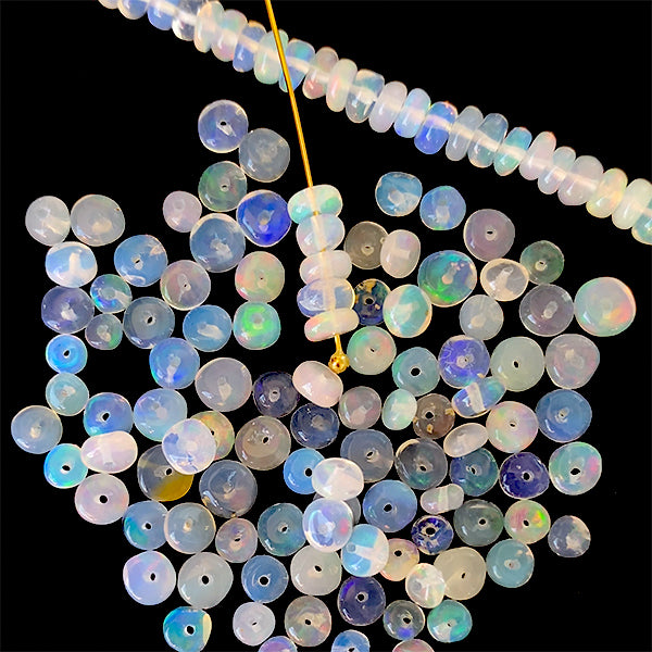 Precious Opal (Button Plain) Size Approx. 1.5~2.5 x 3~4mm Hole Diameter Approx. 0.3~0.4mm