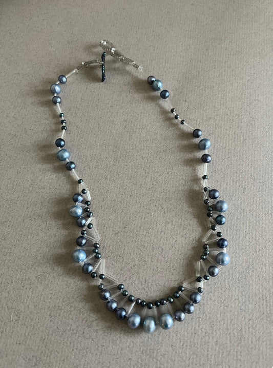 [Handmade Kit] Sakiko Kusanagi Pearl Tiara Necklace Blue