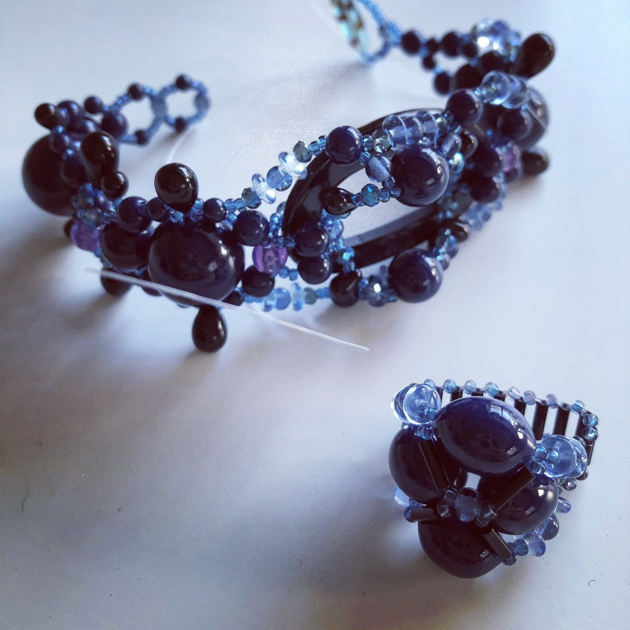 [Handmade Kit] Sakiko Kusanagi Navy Bracelet