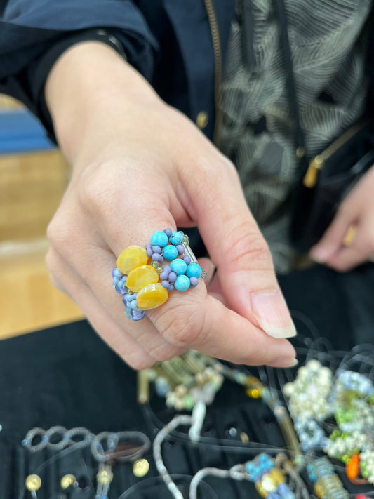 [Handmade Kit] Sakiko Kusanagi Yellow Shell Border Ring