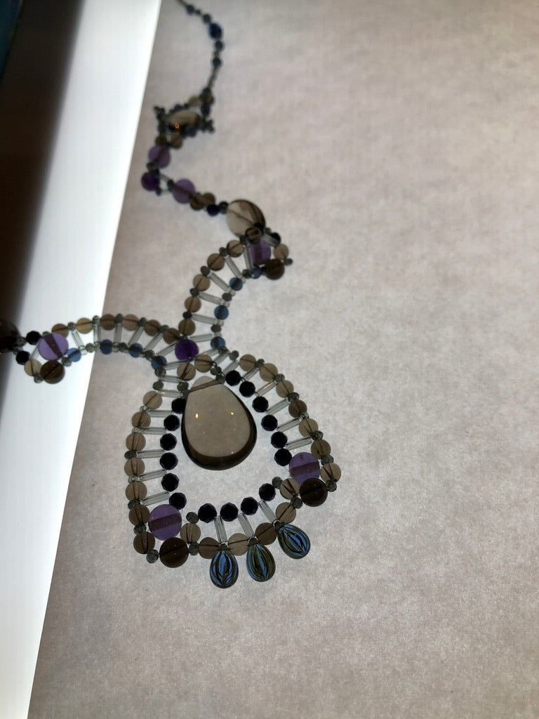 [Handmade Kit] Sakiko Kusanagi Smoky Quartz Modern Bell Necklace