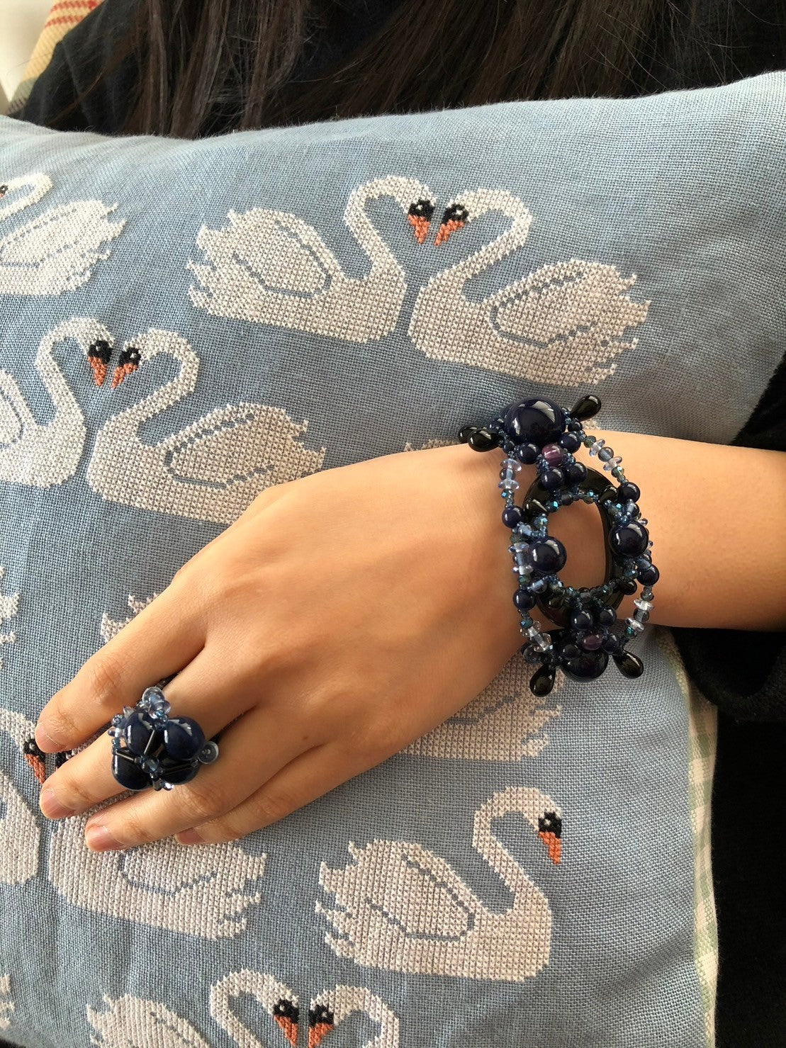 [Handmade Kit] Sakiko Kusanagi Navy Bracelet