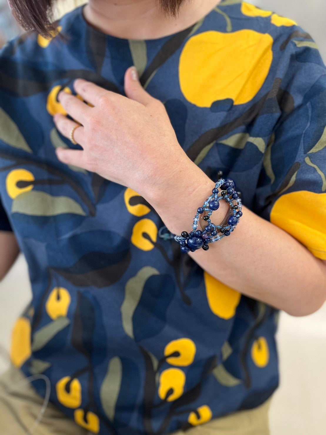 [Handmade Kit] Sakiko Kusanagi Navy Bracelet