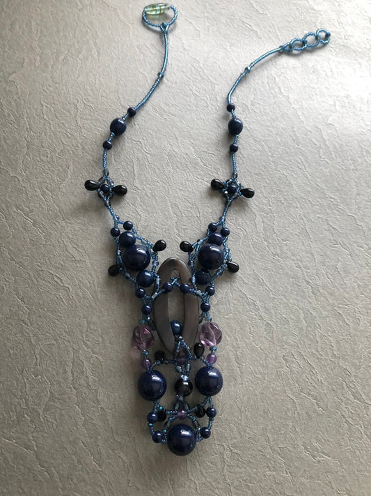 [Handmade Kit] Sakiko Kusanagi Navy Necklace