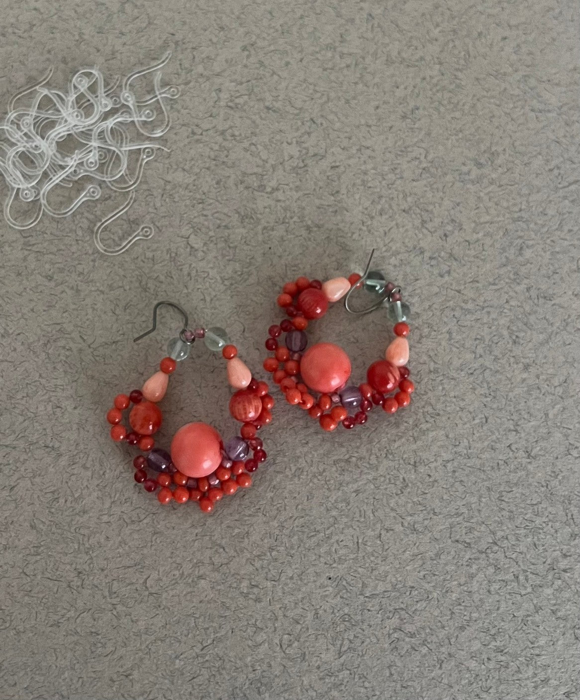 [Handmade Kit] Sakiko Kusanagi Coral Baroque Earrings