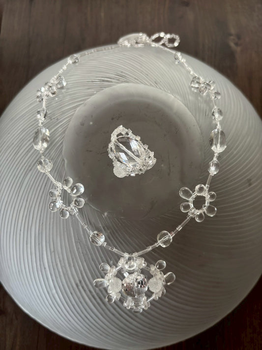 【手作りキット】日柳　佐貴子　Sakiko Kusanagi　Ice Necklace、Ice Ring、アイスフラワーピアス