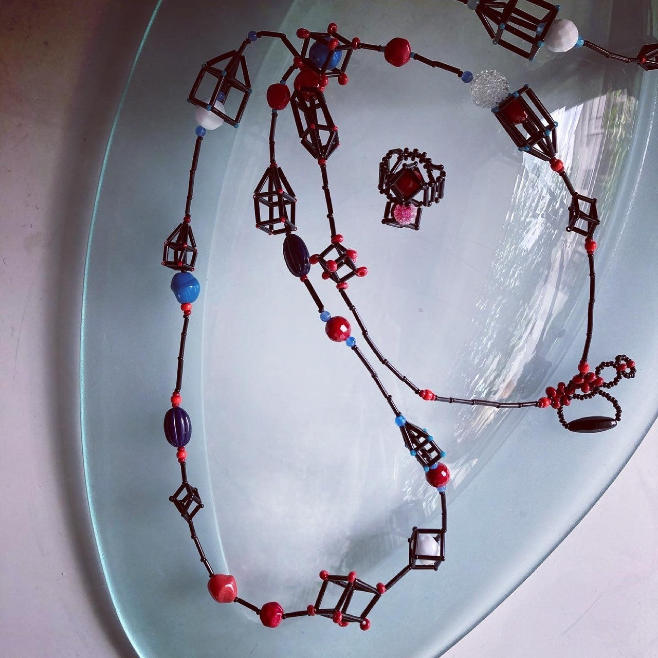 【手作りキット】日柳　佐貴子　Sakiko Kusanagi　Tiny house long necklace II