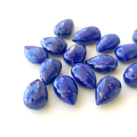 Lapis lazuli (leaf cut) Size: about 8 x 12 mm Hole diameter: about 0.4 to 0.5 mm 1 piece