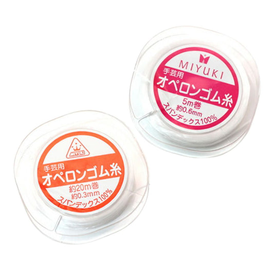 オペロンゴム糸 太さ 0.3mm（長さ20m） 太さ 0.6mm（長さ5m） 【ニードルワイヤー1本プレゼント】