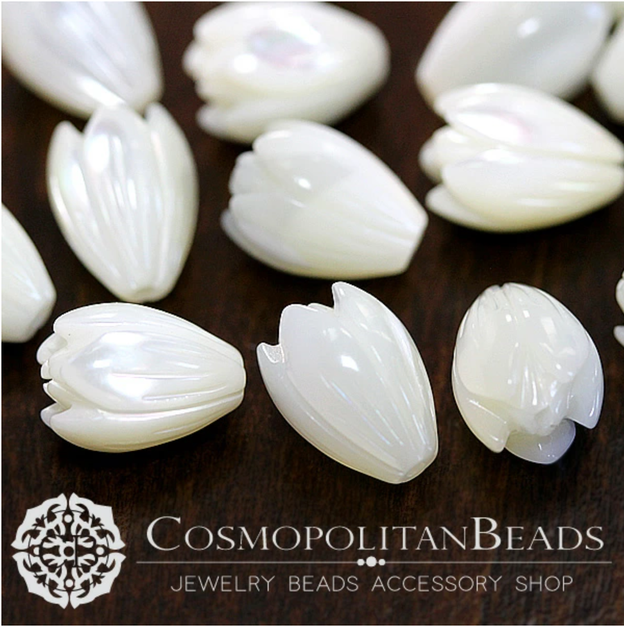 [Shell] Shell Mother of Pearl (Snowflake Lily of the Valley) Hole diameter approx. 0.6-0.7mm