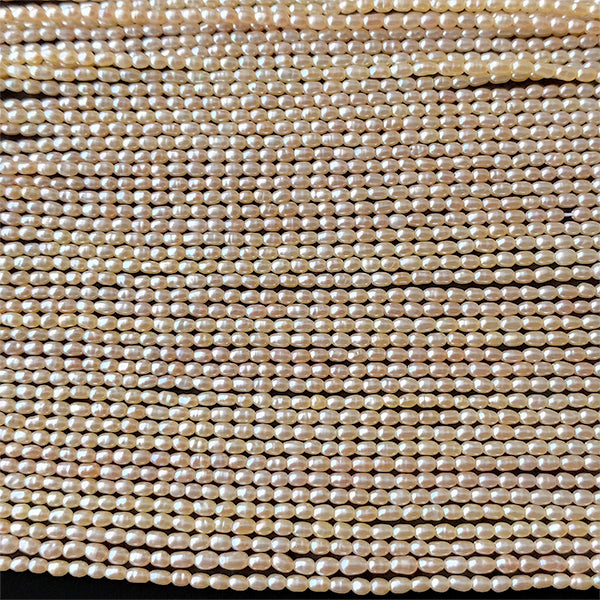 Freshwater Pearl (Rice) Natural Orange Size Approx. 2~2.4 x 1.5~1.7mm Hole Diameter Approx. 0.4~0.5mm Approx.